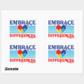 Autocollant Embrasser les différences (Feuille)