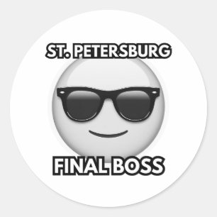 Autocollant Emoji Cool de Boss Final de Saint-Péte