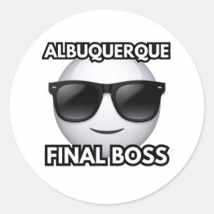 Autocollant Emoji Cool de Patron Final d'Albuquerq