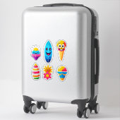 Autocollant Emoji Été Coloré (Sur valise)