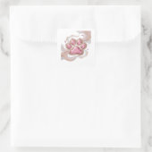 Autocollant empreinte de patte ornée de bijoux ros (Sac)