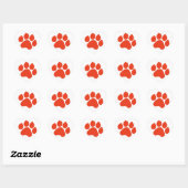 Autocollant Empreinte de patte rouge (Feuille)