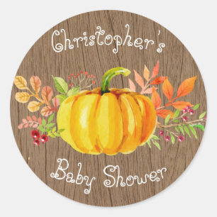Autocollant en bois rustique pour Baby Shower Peti