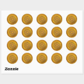 Autocollant en bronze perse Motif or (Feuille)