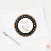 Autocollant en carton d'oeuf Etoiles d'or de ferme (Enveloppe)
