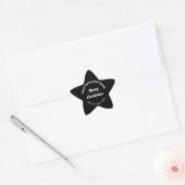 Autocollant en forme Black Christmas Business Star (Enveloppe)