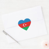Autocollant en forme de cœur avec le drapeau de l' (Enveloppe)