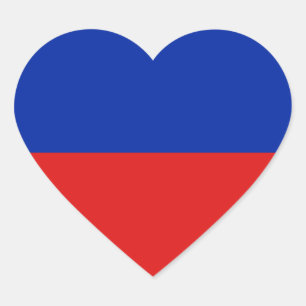 Autocollant en forme de coeur avec le drapeau d'Ha