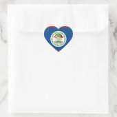 Autocollant en forme de cœur avec le drapeau du Be (Sac)
