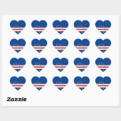 Autocollant en forme de cœur avec le drapeau du Ca (Feuille)