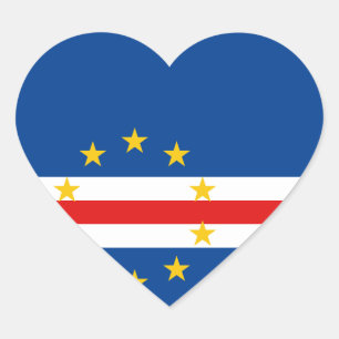 Autocollant en forme de cœur avec le drapeau du Ca
