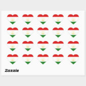 Autocollant en forme de cœur avec le drapeau du Ta (Feuille)