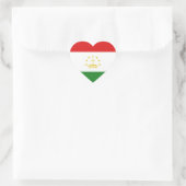 Autocollant en forme de cœur avec le drapeau du Ta (Sac)