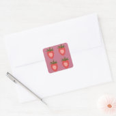 Autocollant en forme de cœur de fraise (Enveloppe)