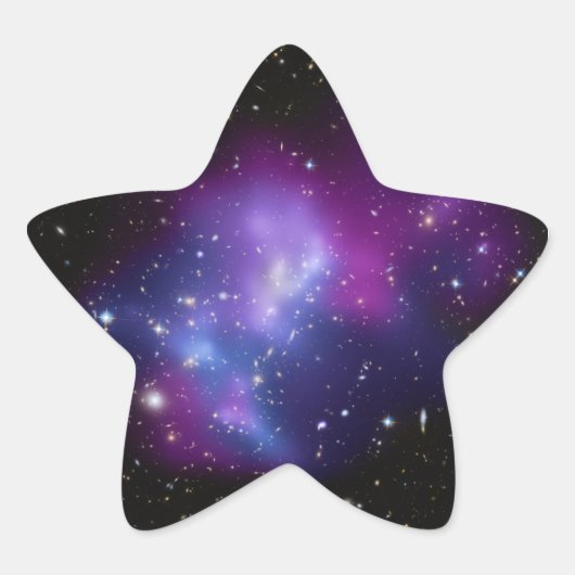 Autocollant en forme d'étoile d'amas de galaxies (Devant)