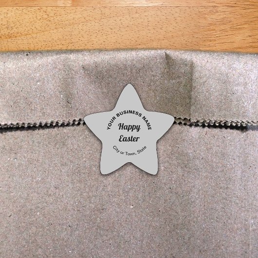Autocollant en forme d'étoile gris pour Pâques ent
