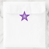 Autocollant en forme d'étoile violet blanc (Sac)