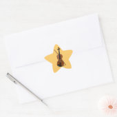Autocollant en forme d'étoile violon et bow (Enveloppe)