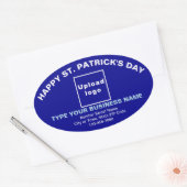 Autocollant en forme ovale bleu Saint Patrick Busi (Enveloppe)