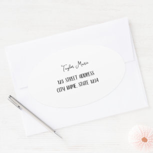 Autocollant en forme ovale personnalisé