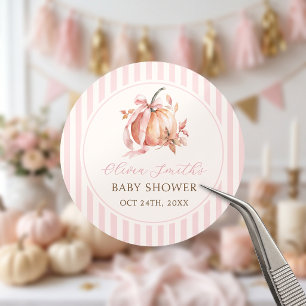 Autocollant en papier pour Baby Shower Fille Citro
