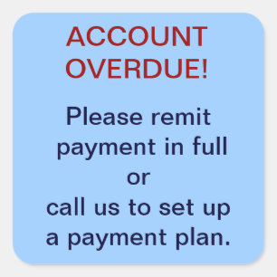 Autocollant EN RETARD de collections de COMPTE