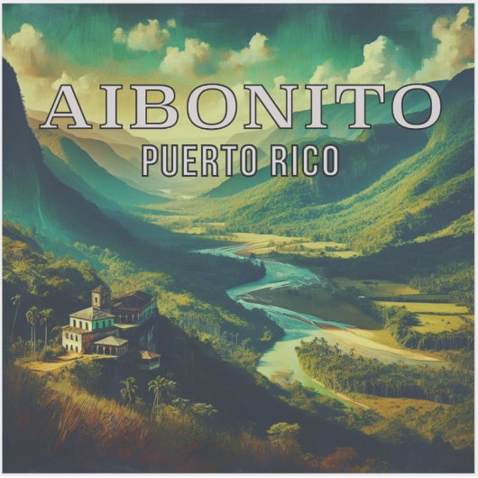 Autocollant en vinyle Aibonito Porto Rico 3 pouces (Devant)