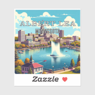 Autocollant en vinyle Albert Lea Minnesota 3 pouce