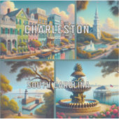 Autocollant en vinyle Charleston Caroline du Sud 3 (Devant)