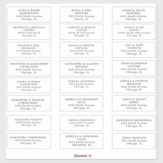 Autocollant en vinyle coupé Étiquette de adresse i (Feuille)