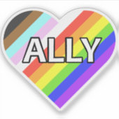 Autocollant en vinyle Coupé sur mesure Ally Pride (Devant)