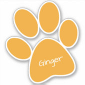 Autocollant en vinyle coupé sur mesure Empreinte d (Devant)