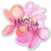 Autocollant en vinyle coupé sur mesure Hawaiian Tr (Devant)