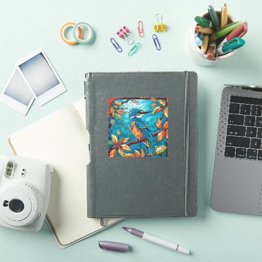 Autocollant en vinyle coupé sur mesure Kingfisher (Couverture iPad)
