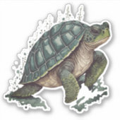 Autocollant en vinyle coupé sur mesure pour tortue (Devant)