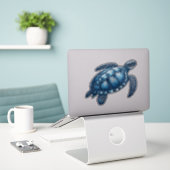 Autocollant en vinyle coupé sur mesure pour tortue (Ordinateur portable sur le bureau)