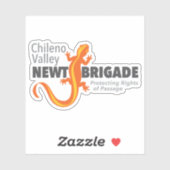 Autocollant en vinyle cousu sur mesure Newt Brigad (Feuille)