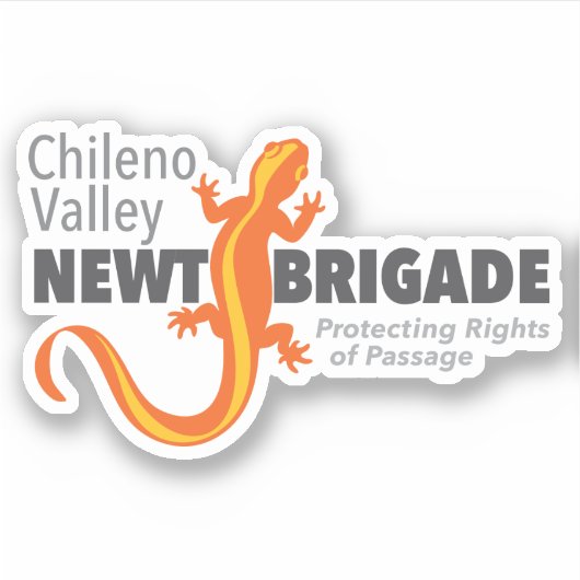 Autocollant en vinyle cousu sur mesure Newt Brigad (Devant)