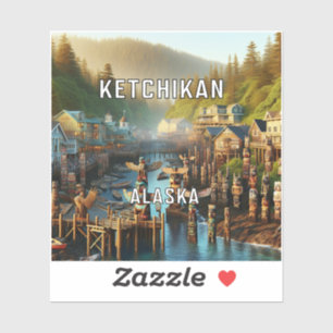 Autocollant en vinyle de 3 pouces Ketchikan Alaska