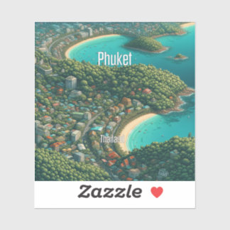 Autocollant en vinyle de 3 pouces Phuket Thaïlande