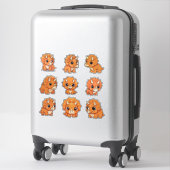 Autocollant en vinyle de bébé Triceratops mignon (Sur valise)