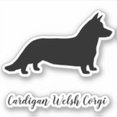 Autocollant en vinyle de Cardigan Welsh Corgi Dog (Devant)