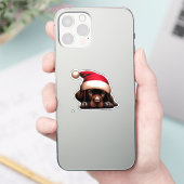 Autocollant en vinyle de Casquette de Père Noël su (Téléphone)