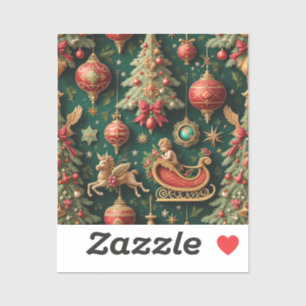 Autocollant en vinyle de Noël baroque