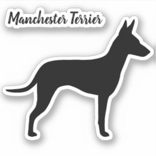 Autocollant en vinyle de silhouette de chien Terri