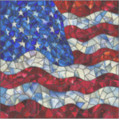 Autocollant en vinyle de verre à drapeau américain (Devant)