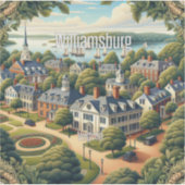 Autocollant en vinyle de Williamsburg Virginia 3 p (Devant)