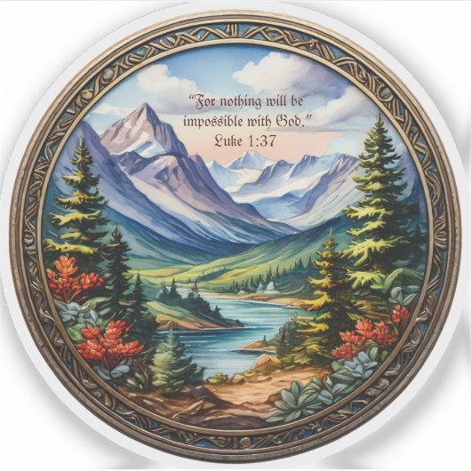 Autocollant en vinyle découpé sur mesure de verset (Devant)