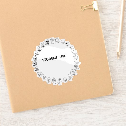 Autocollant en vinyle découpé sur mesure pour la v (Carnet)