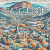 Autocollant en vinyle Eugene Oregon 3 pouces (Devant)